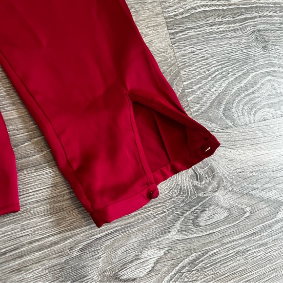 WHITE HOUSE BLACK MARKET Assymetrical Long Sleeve Blouse - Red - Picture 13 of 13